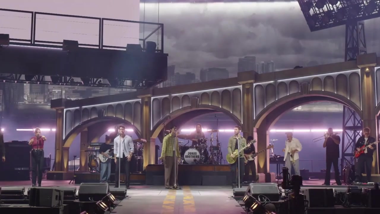 Jonas Brothers performing at A Grammy Salute to Earth, Wind & Fire